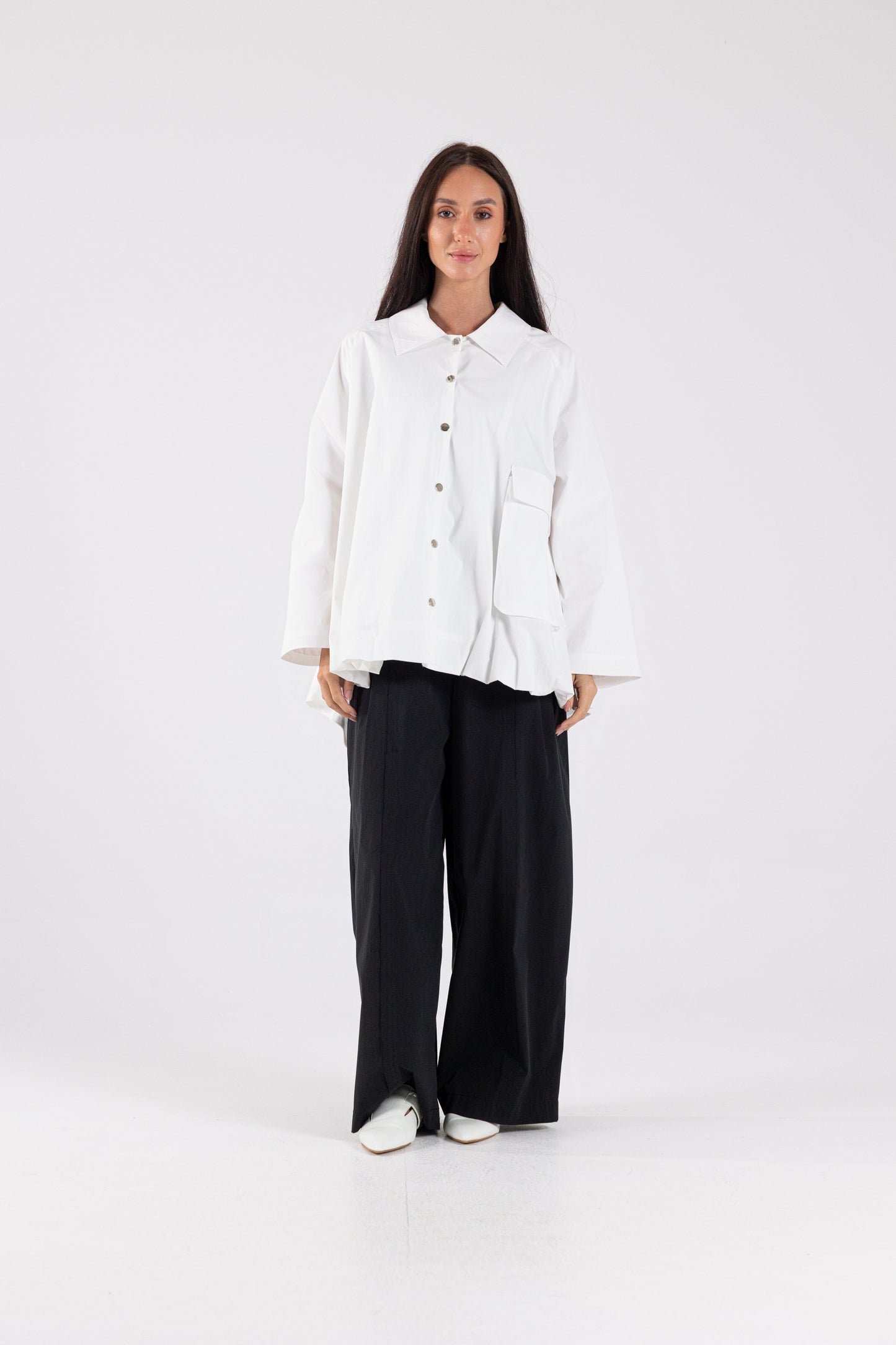 Gathered Back Poplin Jacket