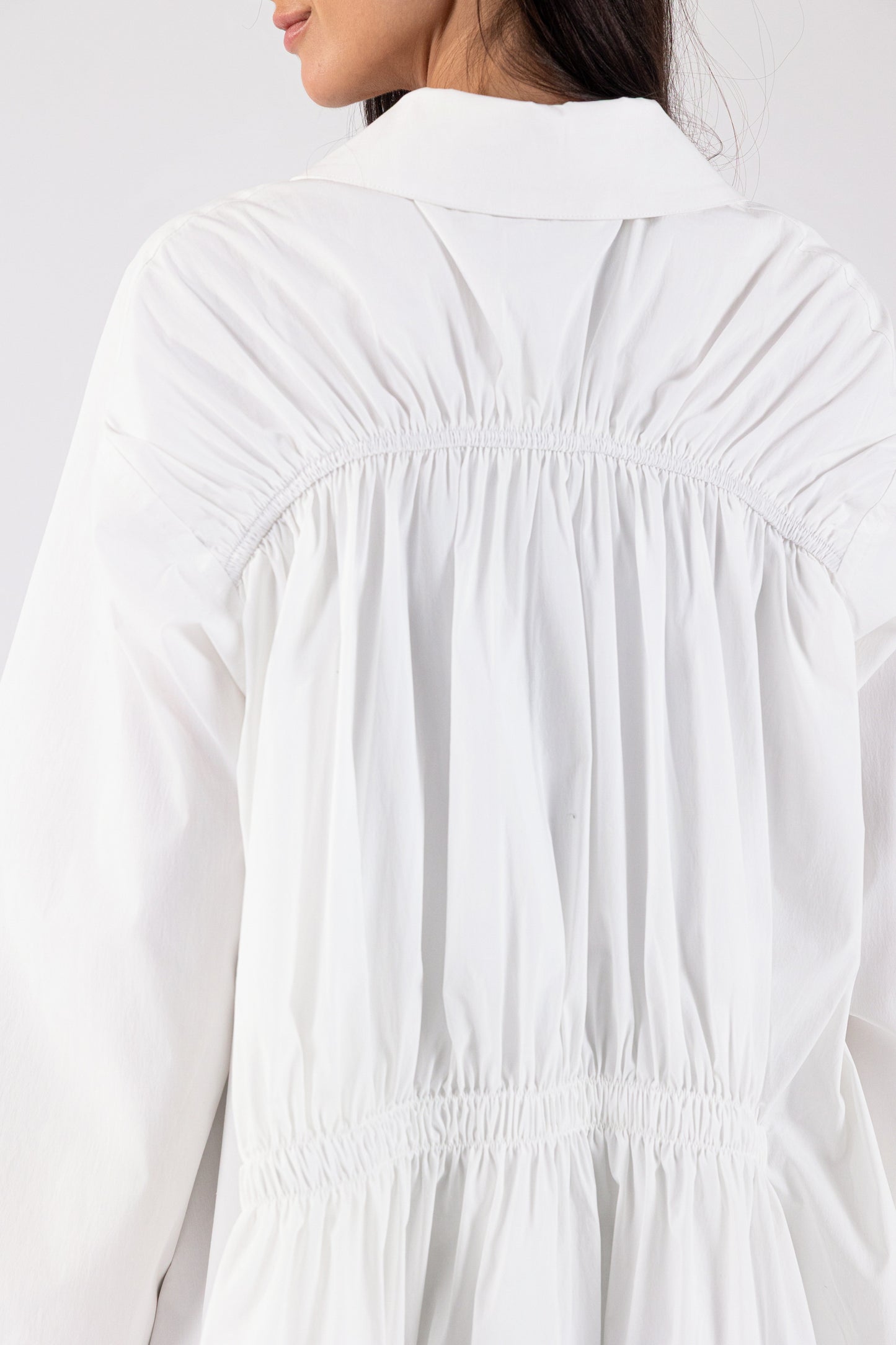 Gathered Back Poplin Jacket