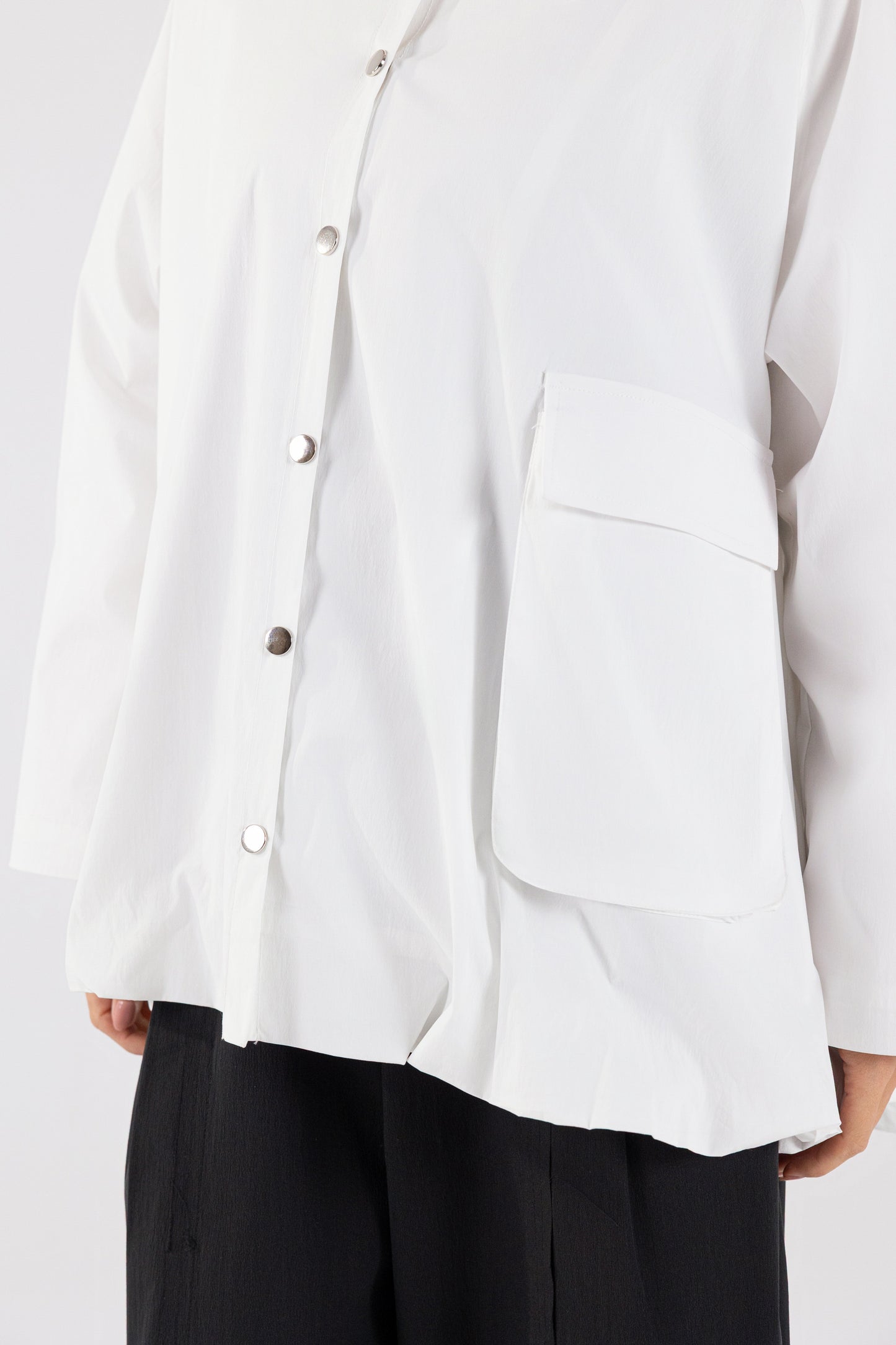 Gathered Back Poplin Jacket