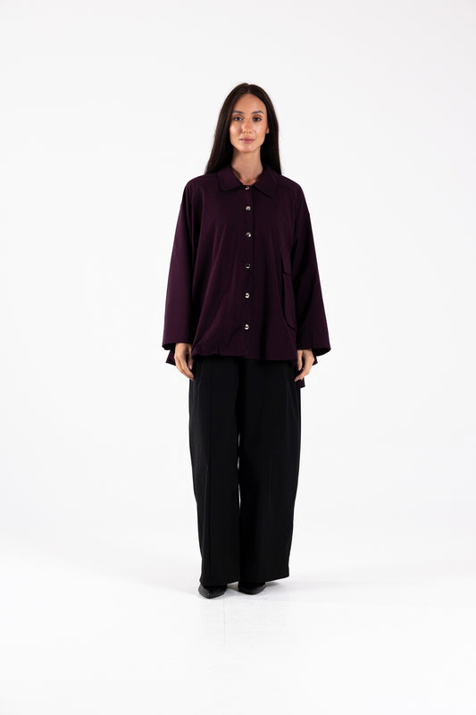 Gathered Back Poplin Jacket