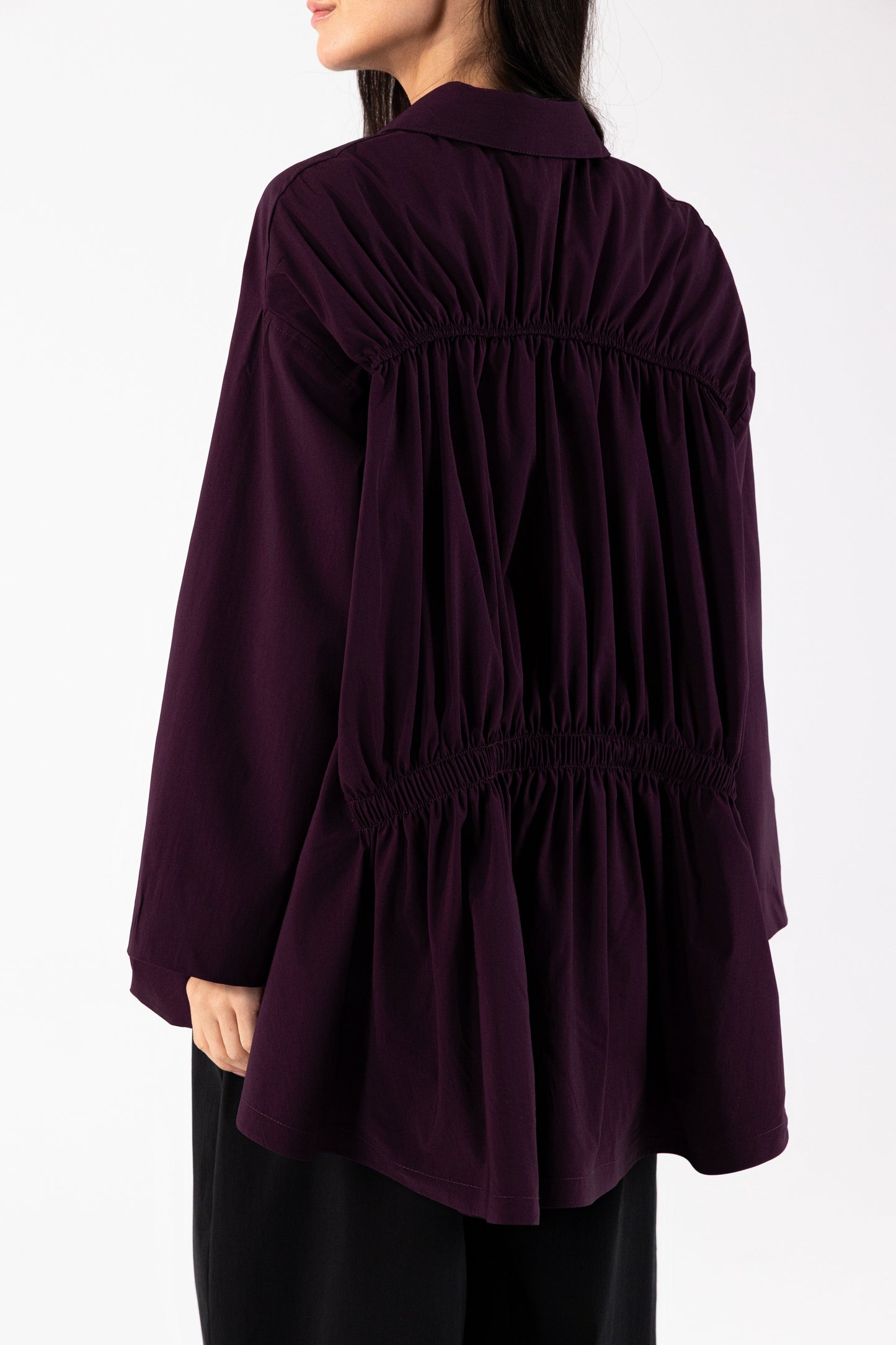 Gathered Back Poplin Jacket