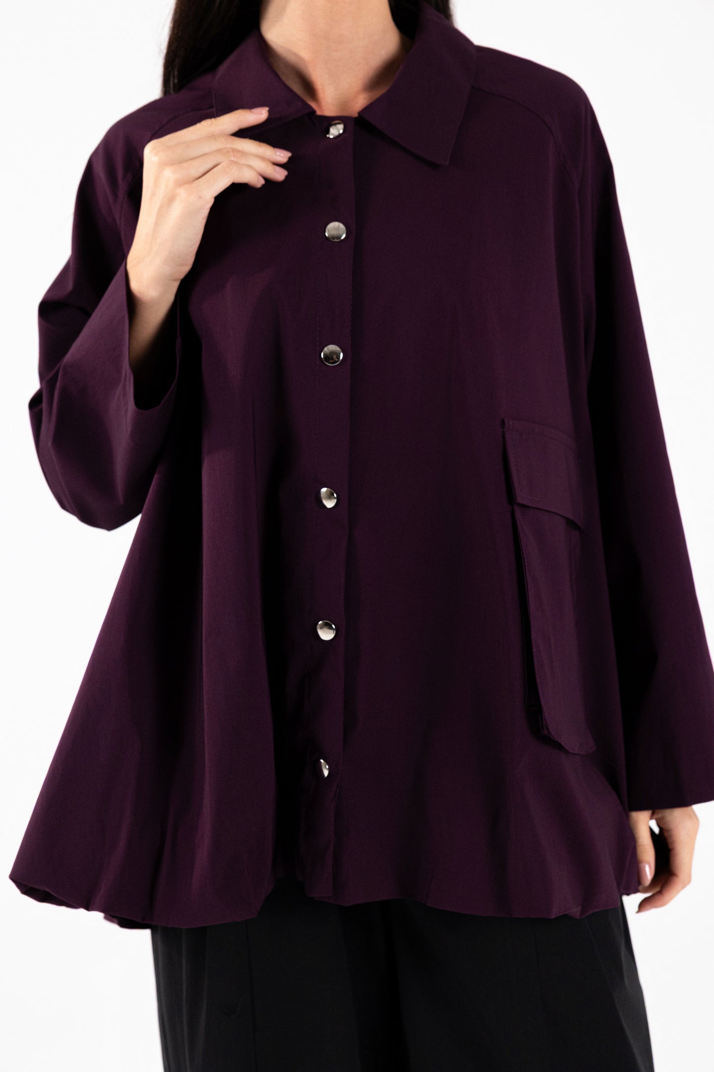 Gathered Back Poplin Jacket